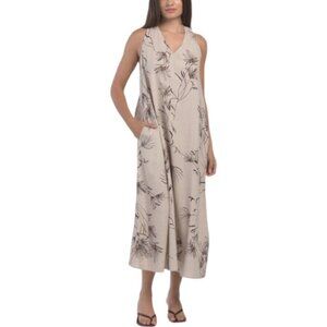RACHEL ZOE Linen Blend Halter Maxi Dress